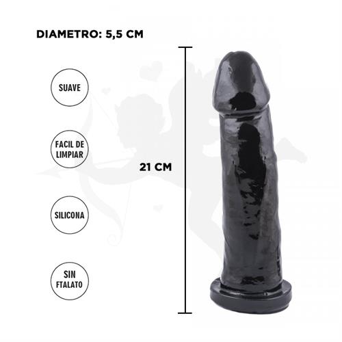 Dildo negro super super 21x5cm